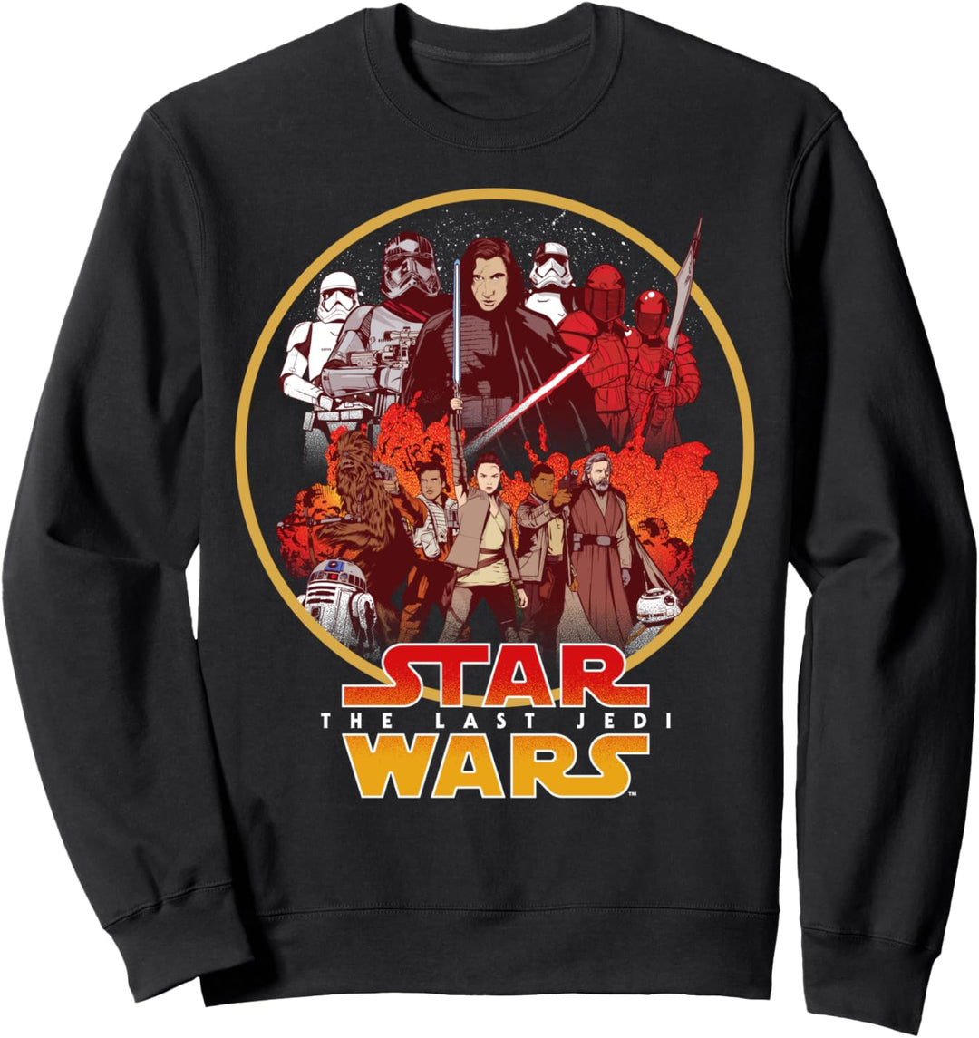 Star Wars The Last Jedi Group Shot Kylo Circle Portrait Sweatshirt
