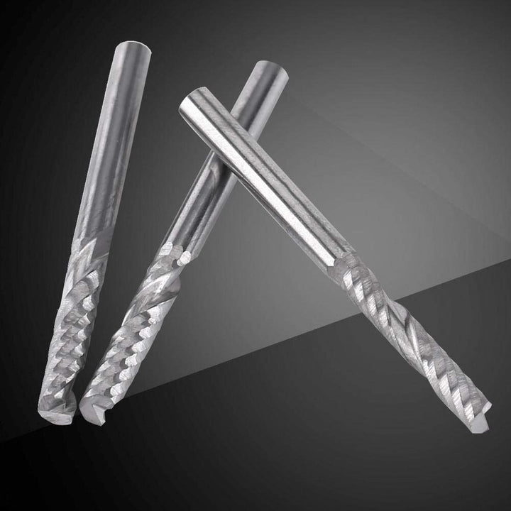 10 Stücke Hartmetall Spiral-fräser Einzelne Flöte Fräser CNC Fräser 4mm Schaft Zubehör Werkzeuge MEH