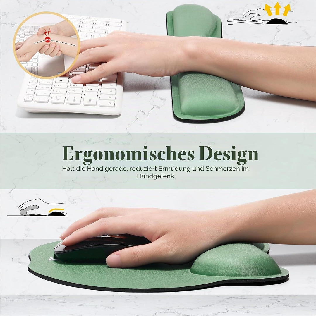 Gimars Ergonomisches Mauspad mit Gelkissen, XL Handballenauflage Tastatur mit Untersetzer, Mousepad