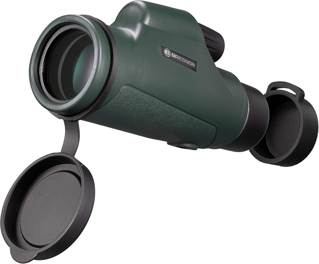Bresser 10x42 Monokular Wasserdicht, Dachkant Optik, Robuste Gummiarmierung, Mehrschichtvergütung, i