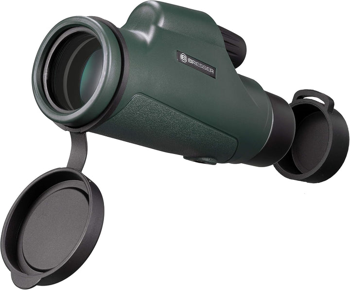 Bresser 10x42 Monokular Wasserdicht, Dachkant Optik, Robuste Gummiarmierung, Mehrschichtvergütung, i