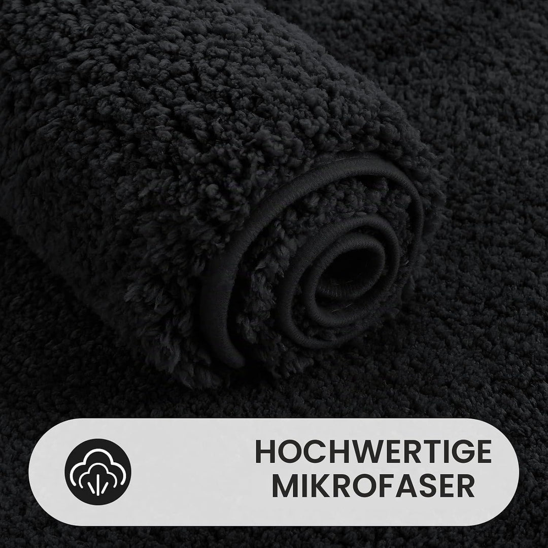 Homaxy Badezimmerteppich Set 2 teilig Badematte rutschfest Waschbar Weiche Hochflor Badteppich Flaus