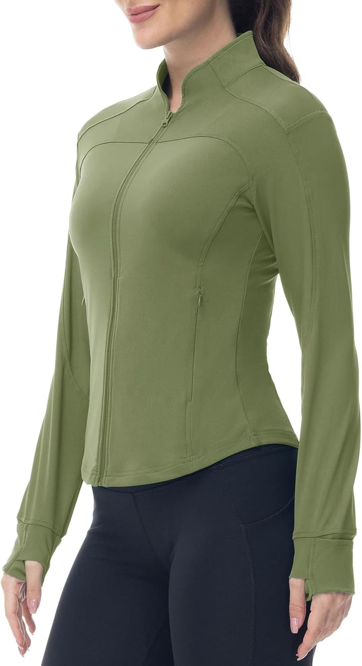 YSENTO Damen Sportjacke Laufjacke Funktionsjacke Wanderjacke Leicht Langarm Yoga Gym Sport Oberteil
