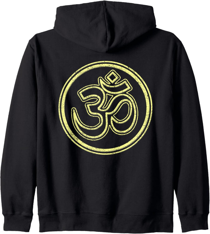 Traditionelles Om-Zeichen des Buddhismus & Hinduismus (Gelb) Kapuzenjacke