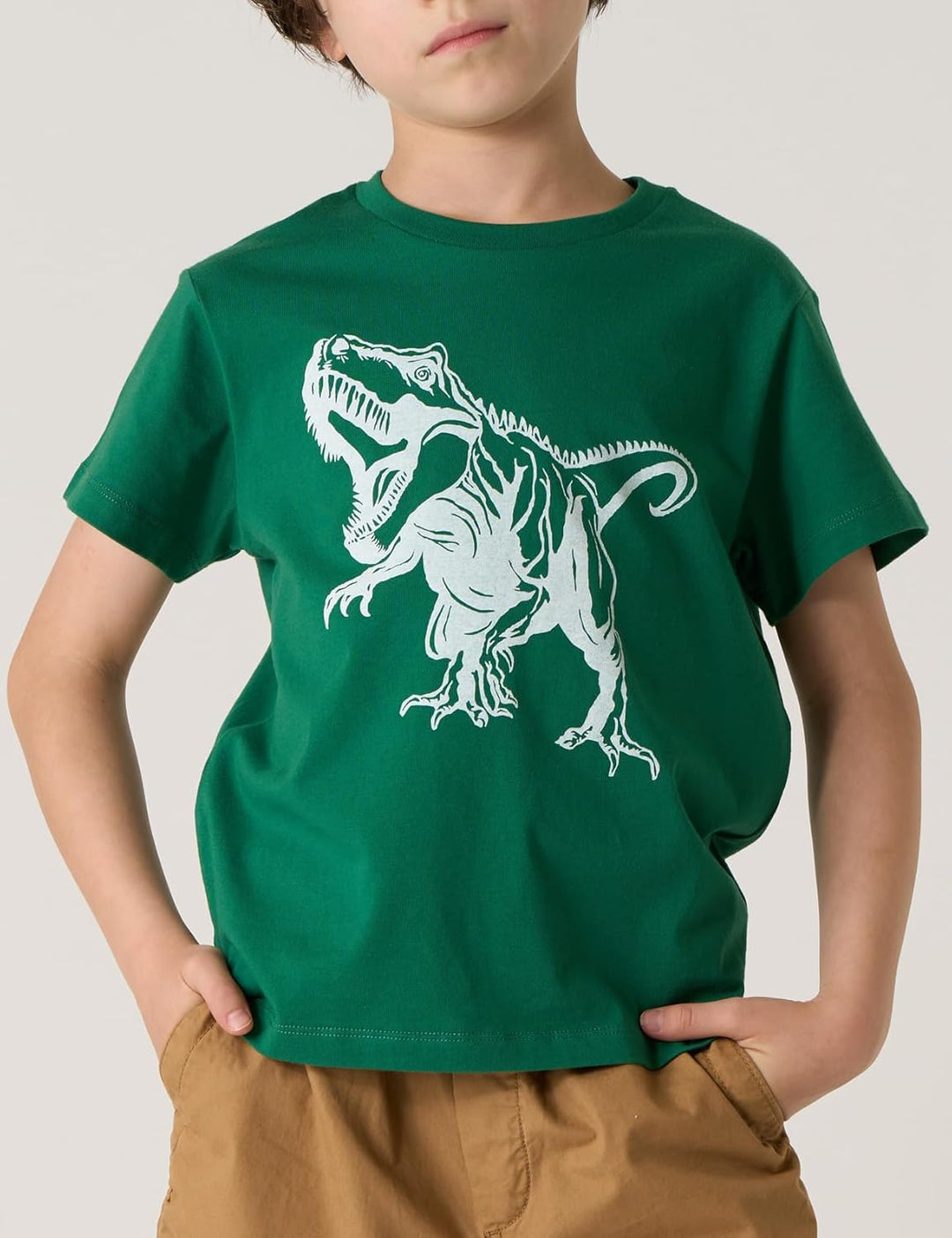LAPASA Kinder T Shirt 100% Baumwolle 4er Pack Unisex 3-13 Jahre/ 95-165 Jungen Mädchen K01 3-4 Jahre