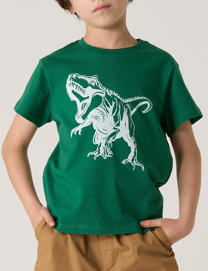 LAPASA Kinder T Shirt 100% Baumwolle 4er Pack Unisex 3-13 Jahre/ 95-165 Jungen Mädchen K01 3-4 Jahre