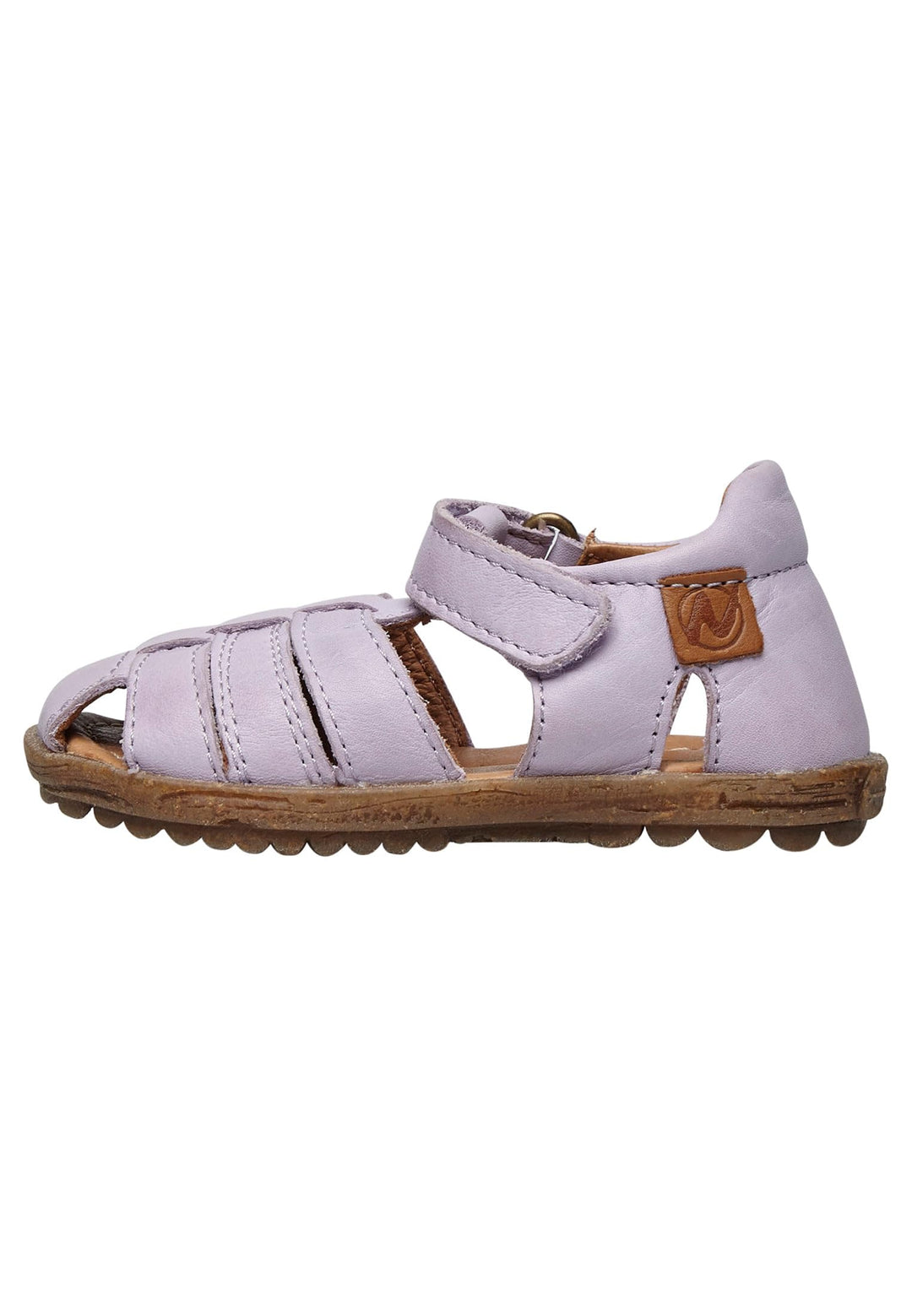 Naturino SEE-Halb geschlossene Sandalen aus laminiertem Leder-Rosa 21 EU Flieder, 21 EU Flieder