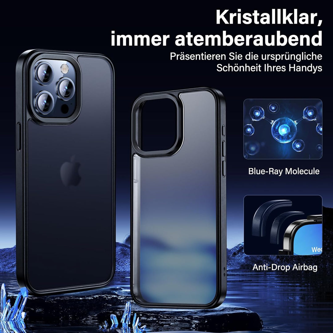 UniqueMe für iPhone 15 Pro Max Hülle, 5-in-1-Set Handyhülle für iPhone 15 Pro Max Case Rundumschutz