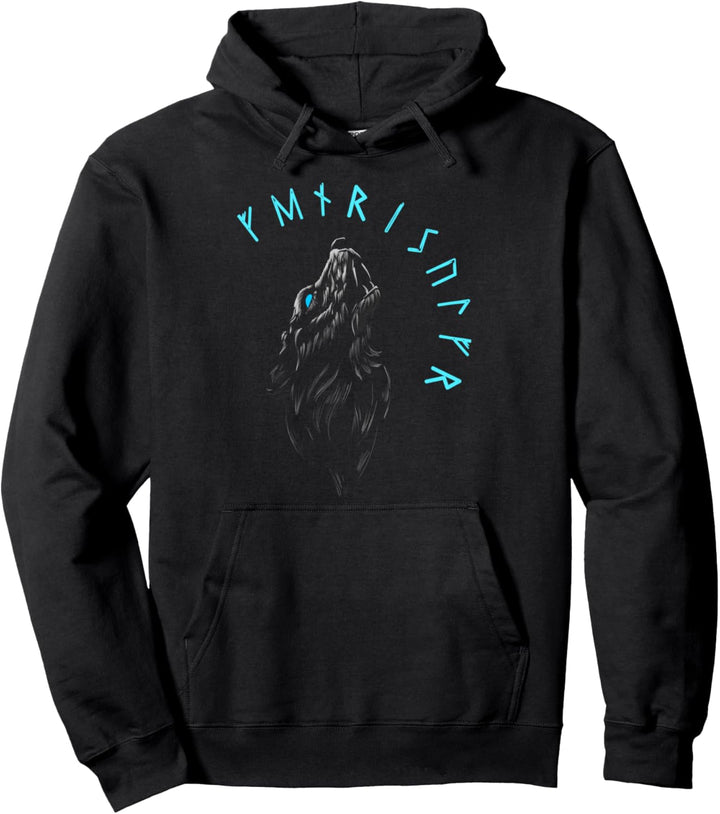 Fenriswolf nordische Wikinger Krieger Ragnarök Geschenk Pullover Hoodie