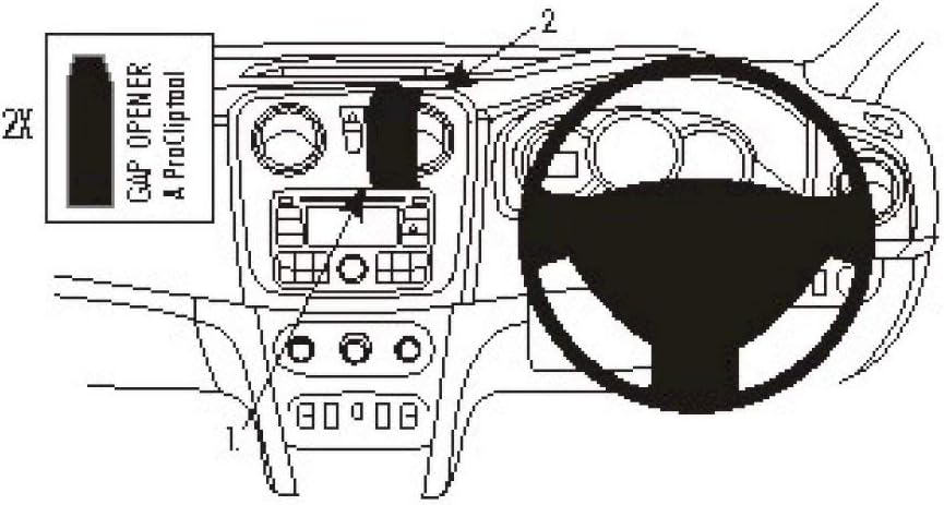 Brodit 654897 ProClip - Dacia Sandero 13-13