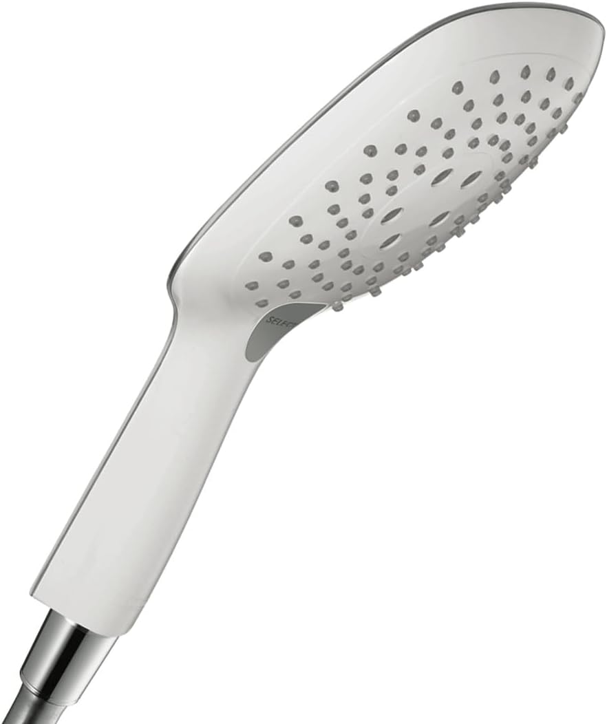 hansgrohe Raindance Select E 150 Duschkopf, 3 Strahlarten, Weiss/Chrom 3 Strahlarten