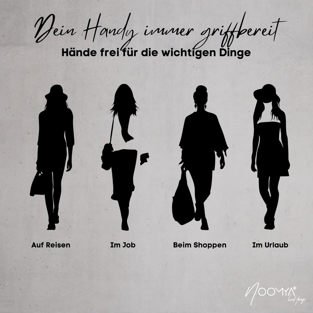 NOOMYA breite Handykette – Handyband universal zum Umhängen mit Adapter, Handy Band verstellbar & ab