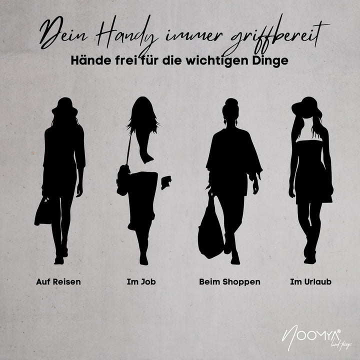 NOOMYA breite Handykette – Handyband universal zum Umhängen mit Adapter, Handy Band verstellbar & ab