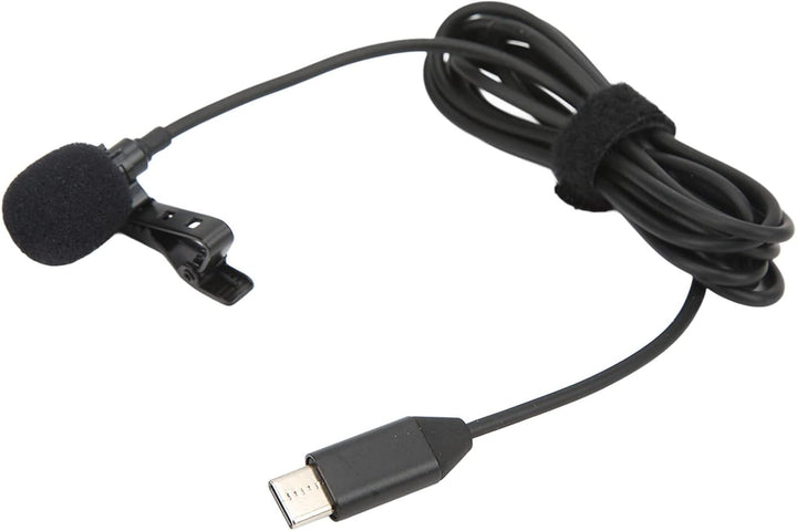 Goshyda Lavalier-Mikrofon, Typ C HiFi Sound Ansteckmikrofon Noise Cancelling Omnidirektionales Mikro