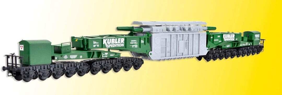Kibri 16500" H0 Schienentiefladewagen Man Uaai 687.9 mit Transformator Spedition KÜBLER Fahrzeug
