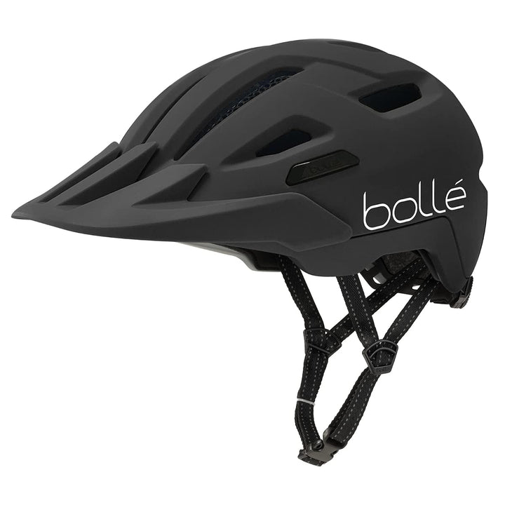 Bollé - Stance Cross, Bike Helmet, Urban Bike Helmet, Mountainbike Helmet, Visor Helmet Schwarz S, S