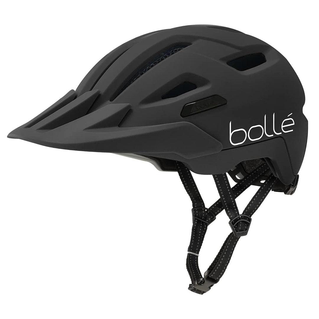Bollé - Stance Cross, Bike Helmet, Urban Bike Helmet, Mountainbike Helmet, Visor Helmet Schwarz L, S