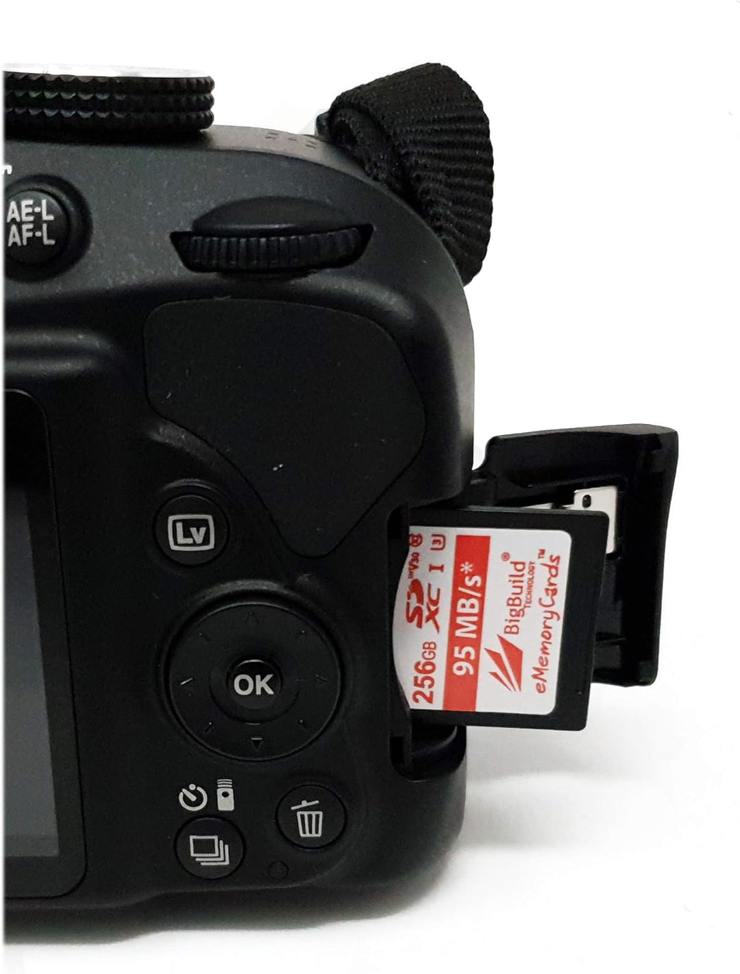 BigBuild Technology 256GB UHS-I U3 95MB/s Speicherkarte für Nikon D3400, D500, D5300, D5500, D5600,