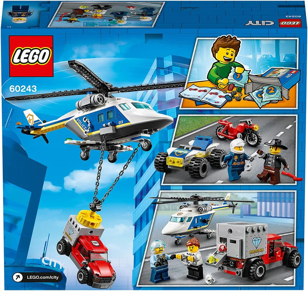 LEGO 60243 City Police Verfolgungsjagd mit dem Polizeihubschrauber Spielzeug, Spielzeug