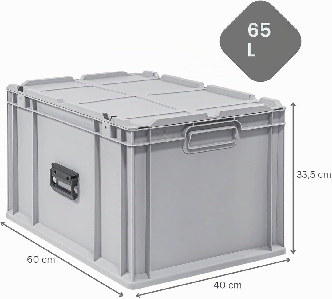 PROREGAL Eurobox NextGen Portable | HxBxT 33,5x40x60cm | 65 Liter | Eurobehälter, Transportbox, Tran