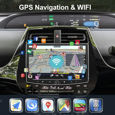 Podofo Android 11 Autoradio 1 din mit 10 Zoll drehbarem Bildschirm 2+32G physische Taste Mirror Link