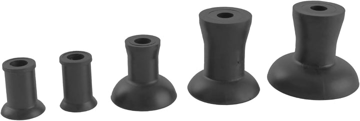 TECPO Ventileinschleif-Bohrmaschinenaufsatz mit Gummiadaptern in 5 Grössen 16-45 mm und 8 mm-Schaft,