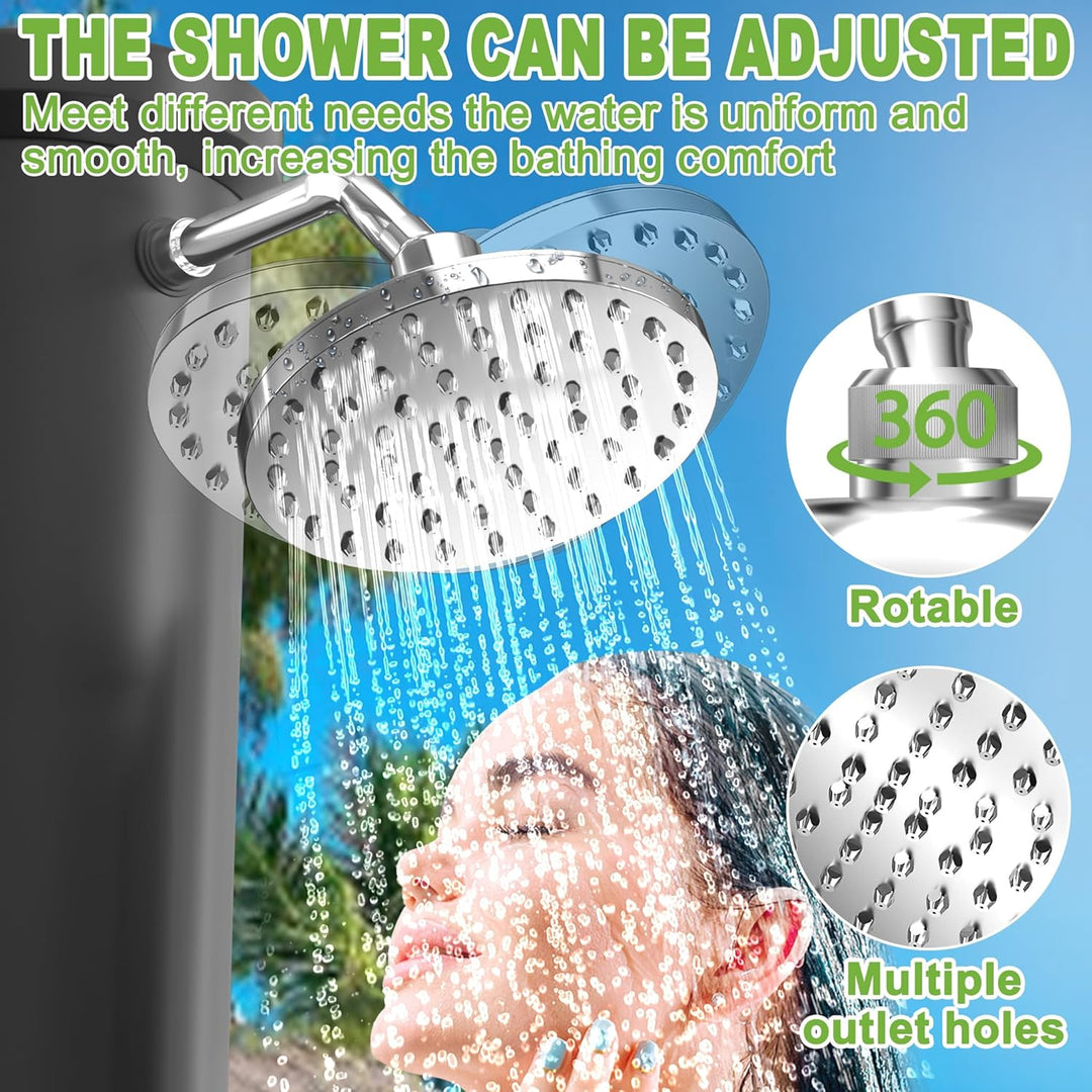 UISEBRT Solardusche 35 Liter - Gartendusche Solar Warmes Wasser max. 60°C ohne Stromanschluss, Ausse