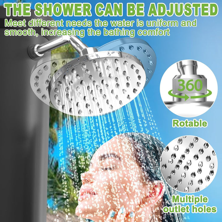UISEBRT Solardusche 35 Liter - Gartendusche Solar Warmes Wasser max. 60°C ohne Stromanschluss, Ausse