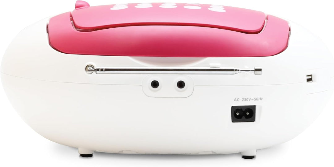 MOOOV 477410 Tragbarer CD-Player mit Radio, USB, Lautsprecher - Mini Kofferradio für Kinder & Senior