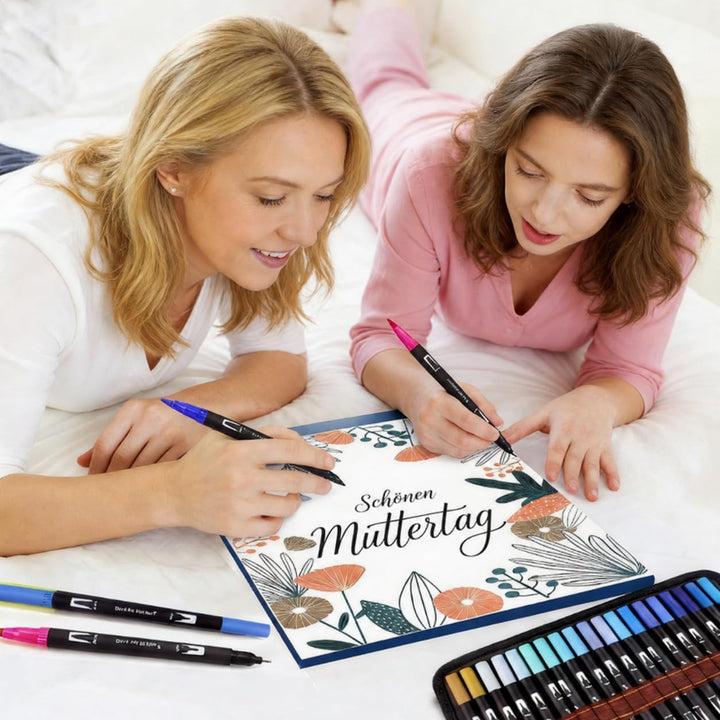 Bonala Brush Pen Set, 132 Doppelspitze Pinselstifte Filzstifte für Erwachsene für Kalligraphie Malen