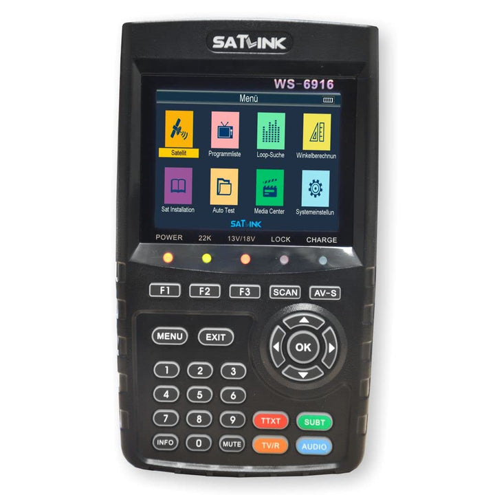 Satelliten Messgerät I Sat Finder für DVB-S/S2 & Unicable I Digitales Messgerät mit 3,5" TFT LCD Dis