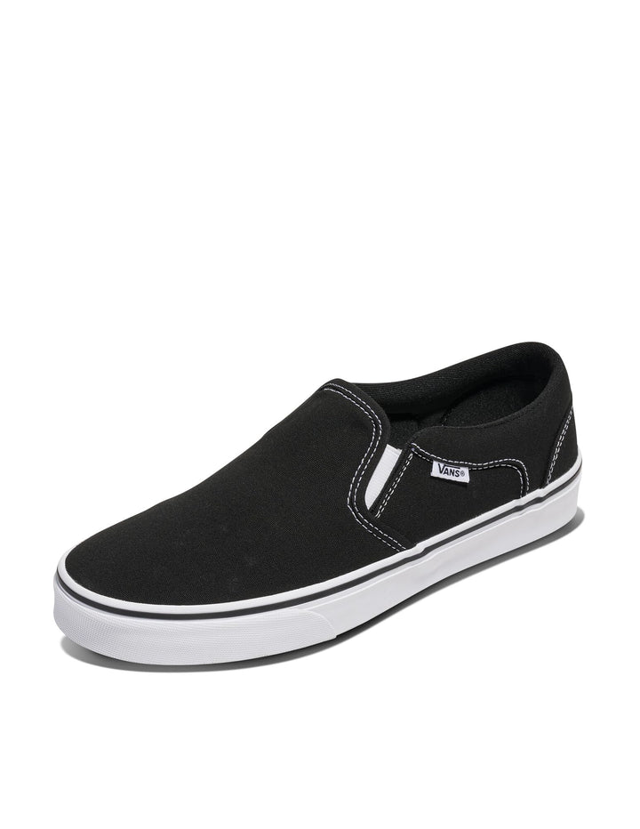 Vans Herren Asher Sneaker 38.5 EU Canvas Black White, 38.5 EU Canvas Black White