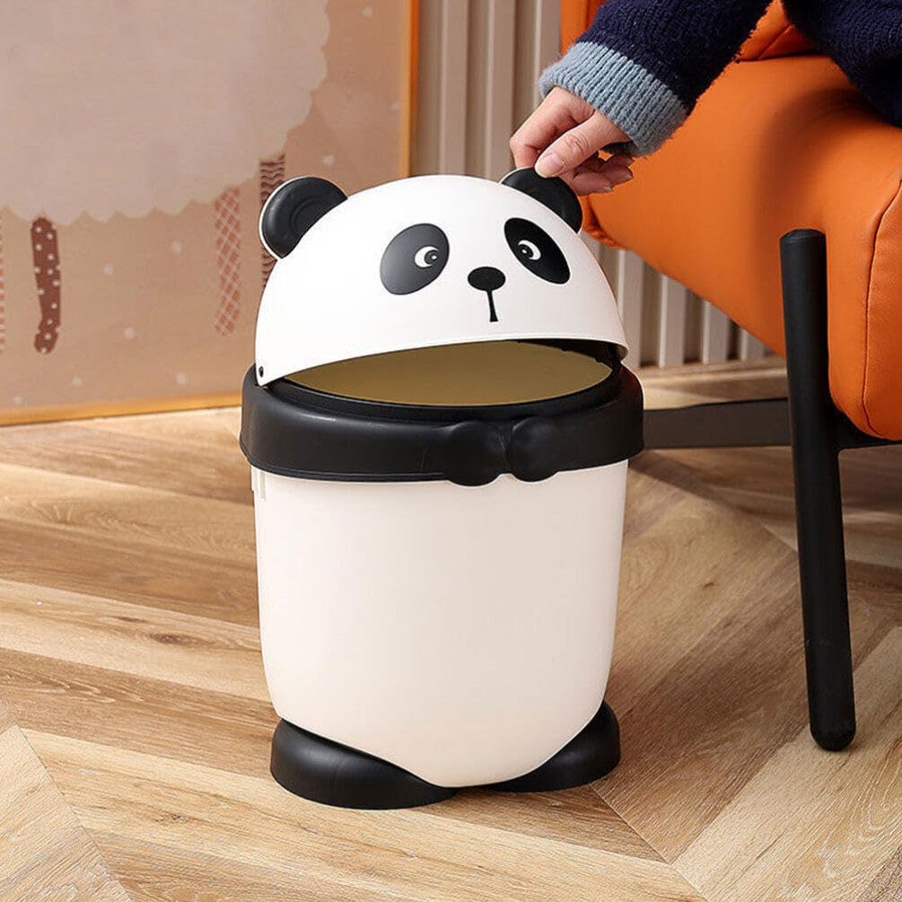 Happyyami Niedliche Abfallbehälter Niedlicher Mülleimer In Panda-Form Cartoon-Papierkorb Kunststoff-