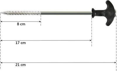 CampFeuer - T-Pegs, Heringe, Erdnägel für Campingzelt, Bivvy, Anglerzelt und Pavillon, Auswahl in Me