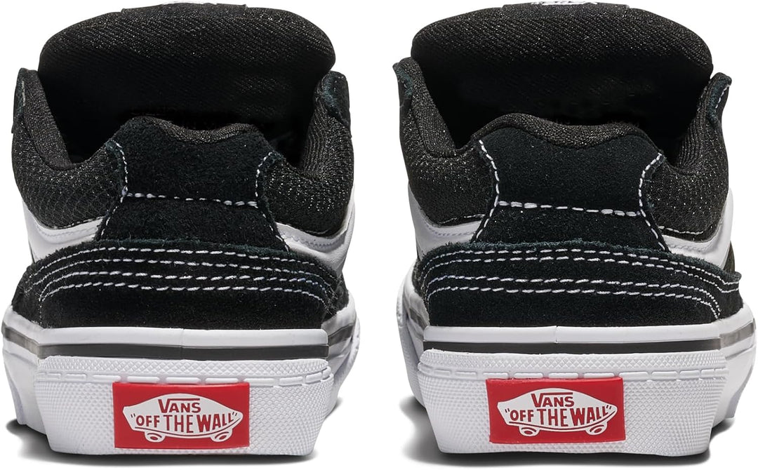 Vans Jungen Caldrone Sneaker 27 EU Suede Mesh Black White, 27 EU Suede Mesh Black White
