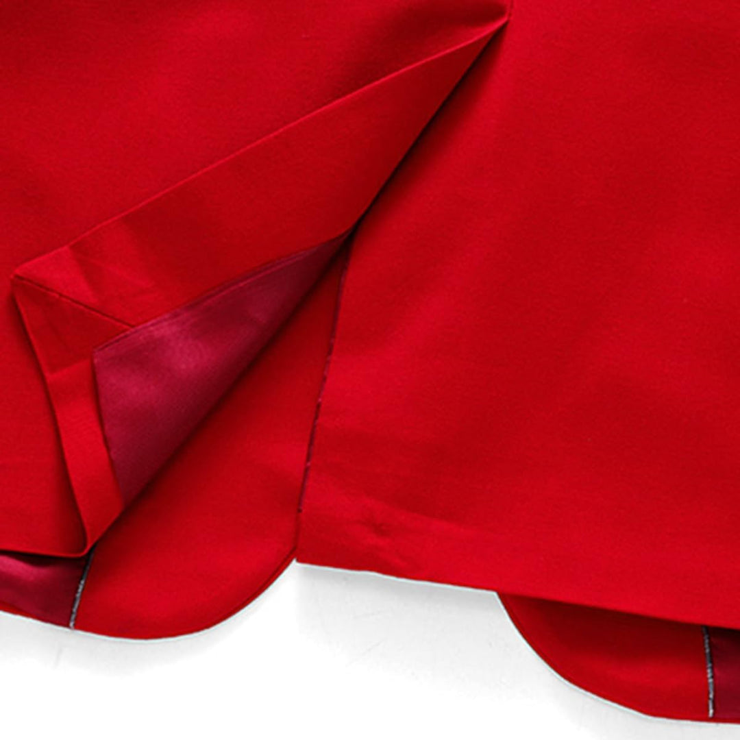 Anzug Herren 2 Teilig Slim Fit Herrenanzug Business Hochzeit Modern Anzüge Sakko Anzughose, L Rot