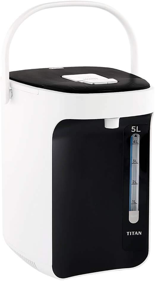 TITAN 2.1: Thermopot 5 Liter, Heisswasserspender 45-95 °C einstellbar, Thermoskanne, Teekocher mit K