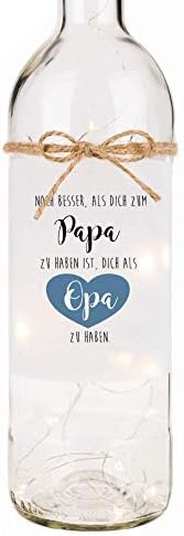 LED Flaschenlicht mit Spruch “Noch besser als dich zum Papa zu haben ist, dich als Opa …” I liebevol