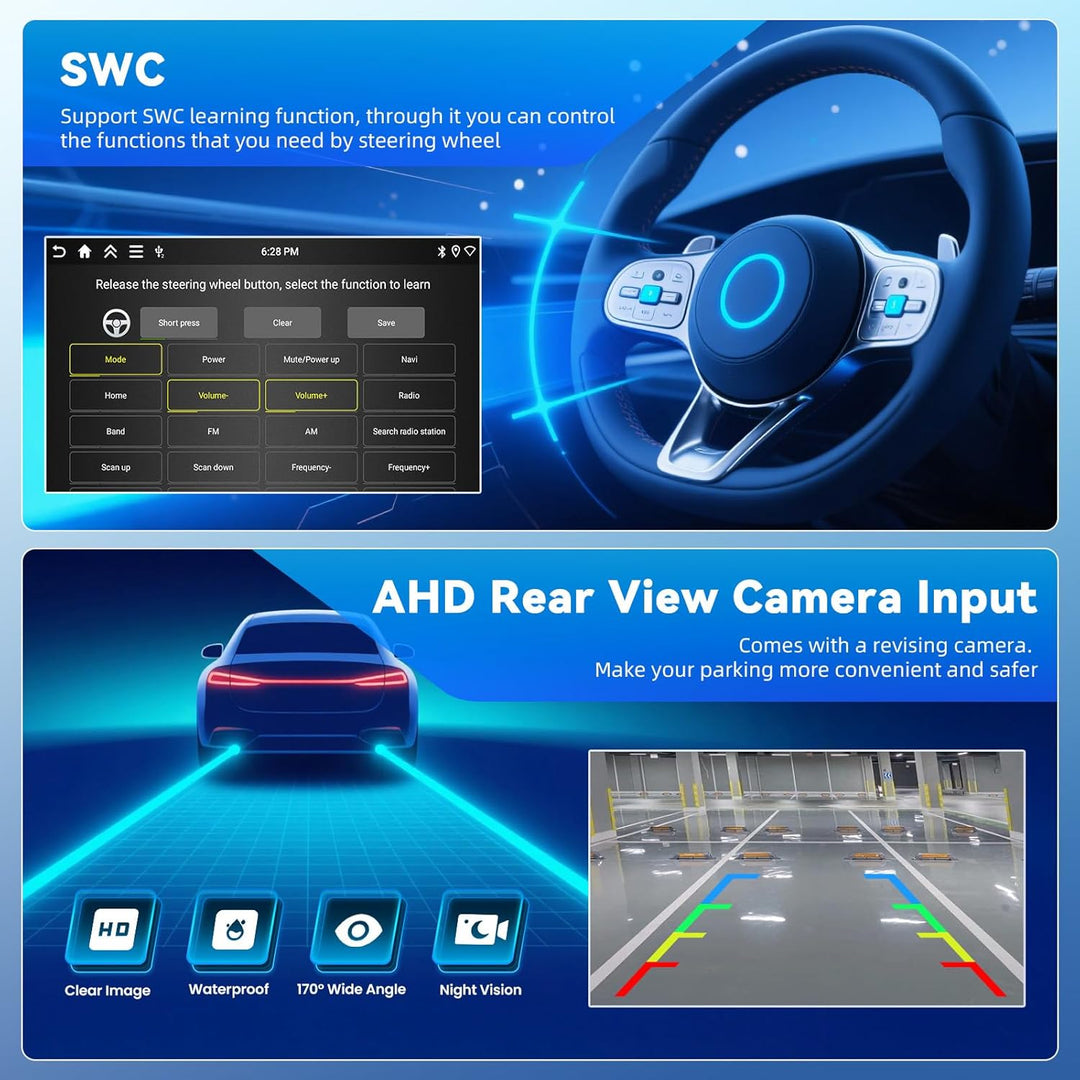 4+128G Android 15 Autoradio für Volkswagen Sharan II 7N Seat Alhambra II 2012-2015, 9" Incell Touchs