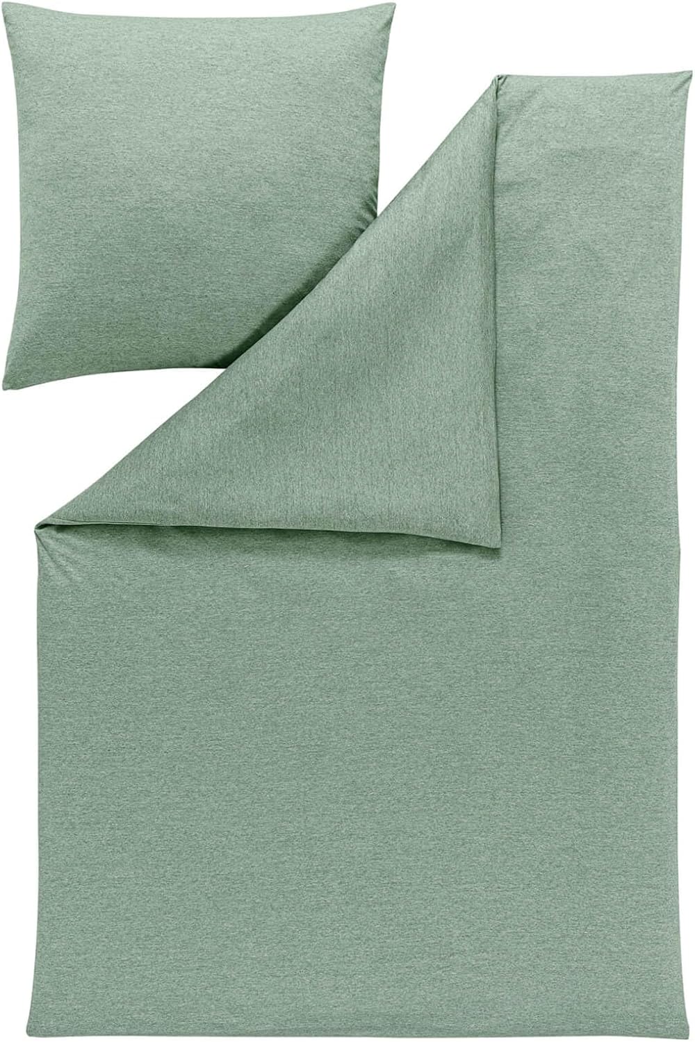ESTELLA Mako Interlock Jersey Bettwäsche Uni Takoma Mint, 1 Bettbezug 135 x 200 cm + 1 Kissenbezug 8