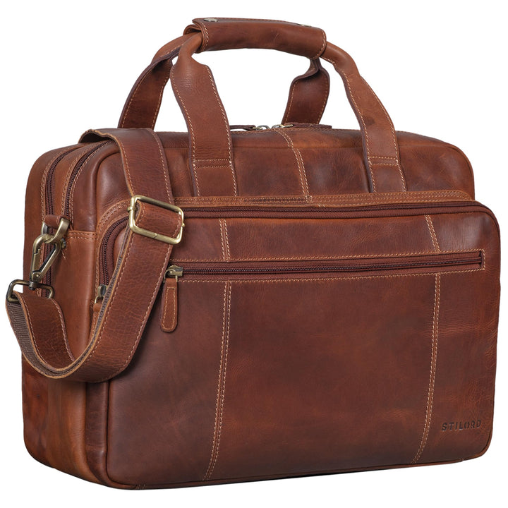 STILORD 'Experience' Vintage Lehrertasche Leder gross für Herren Damen XL Aktentasche Business Schul