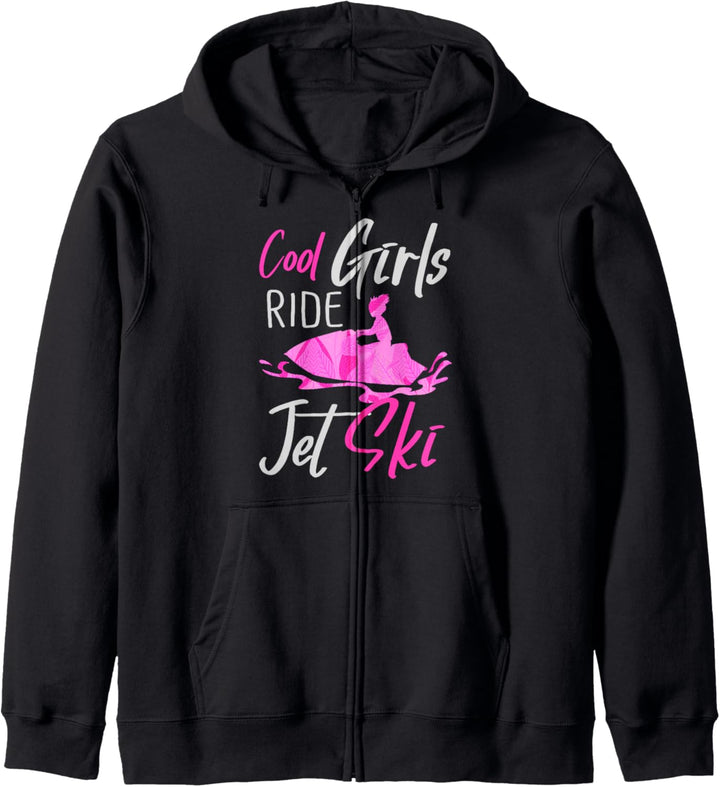 Coole Mädchen Ride Jet Ski Wassersport Funny Jetski Kapuzenjacke