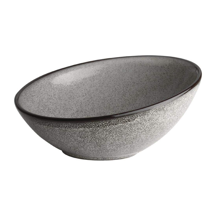 Olympia Mineral-Schalen-Set, 215 mm (4 Stück), grau, verglastes Porzellan, BS4034-zertifiziert, DF17