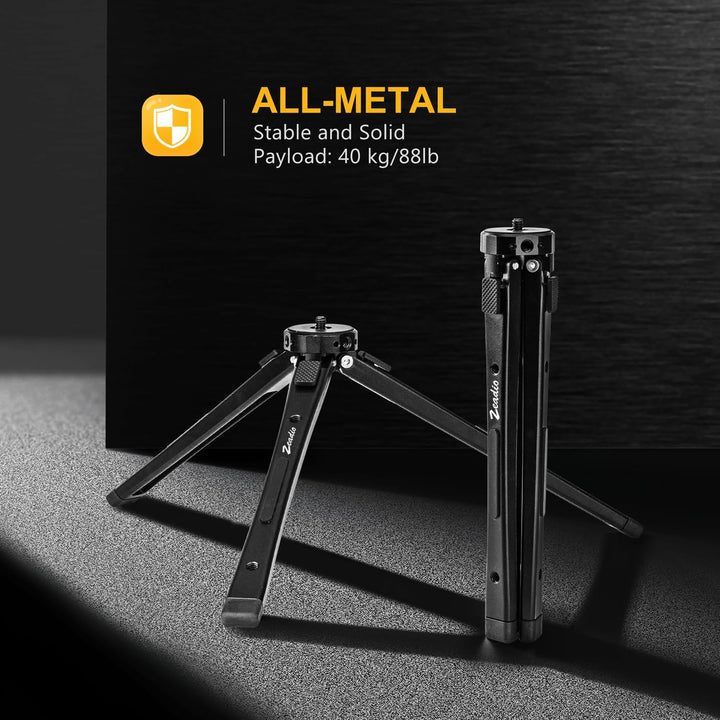 Zeadio Kamerastativ-Auflage, 2,4-8,7 Zoll (6,1-22 cm) höhenverstellbare Stativhalterung mit 360-Grad