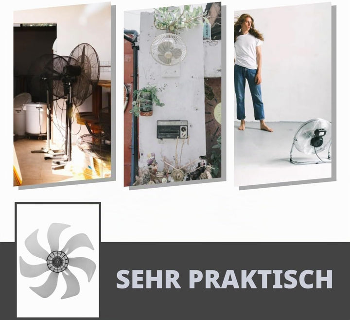 WOONEKY Lüfterblätter Design Ersatzteile Für Tischventilator Und Standventilator Leise Und Langlebig