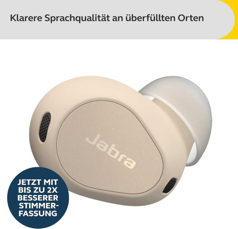 Jabra Elite 10 schnurlose In-Ear-Bluetooth-Kopfhörer Advanced Active Noise Cancellation, 6 eingebaut