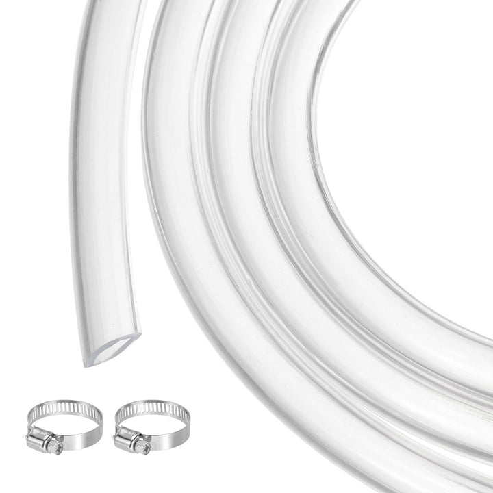 QUARKZMAN Klarer PVC-Schlauch 6.4mm x 9.5mm 25ft Kunststoff PVC-Schlauch | Flexibler Wasserschlauch,