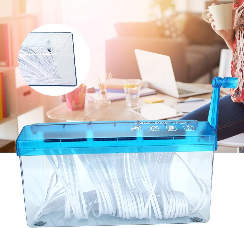 CHICIRIS Mini-Desktop-Handbuch A4 Hand Shredder Schredet Papier Effizient für den Schutz der Bürover