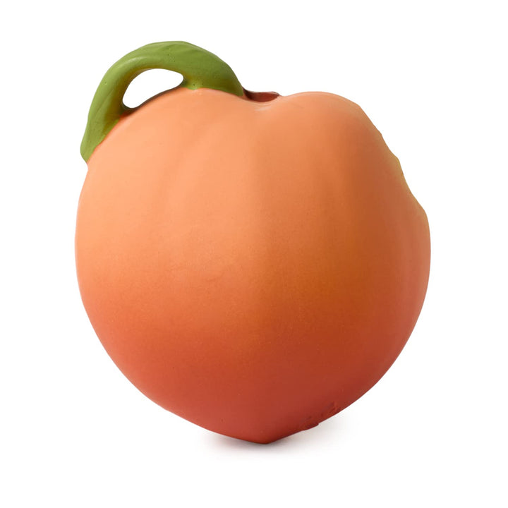 Oli & Carol Baby-Beissring aus Naturkautschuk – Geschenk für Babys 0–3 6 Monate, 1 Jahr – Palm Peach