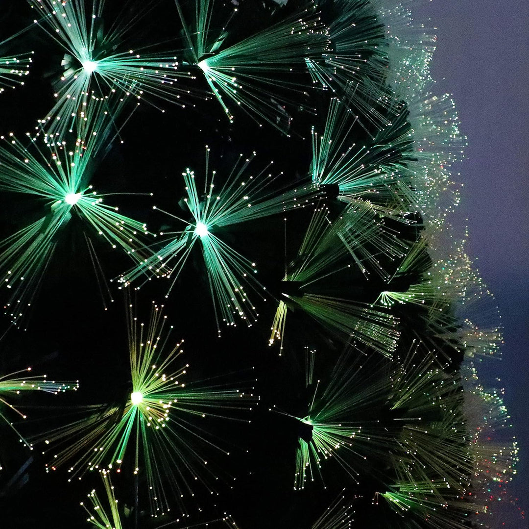 Aufun Weihnachtsbaum Künstlicher LED Glasfaser 210 cm Weihnachtsdeko Christbaum mit 260 Spitzen und